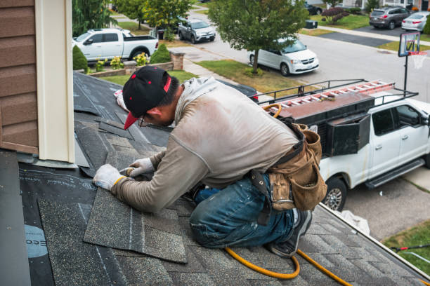 Professional Gutter Repair And Installation technician working in West End, NC